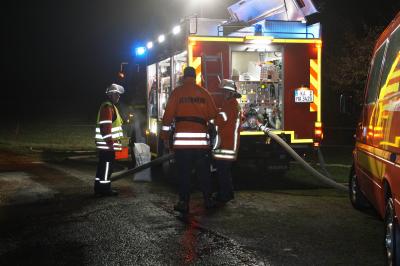 Malsch: Schuetzenhaus in Vollbrand